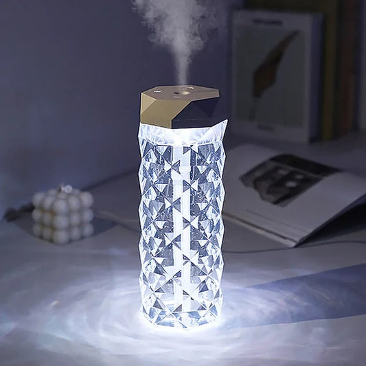 Colorful Crystal Humidifier with Aromatherapy and Air Purification
